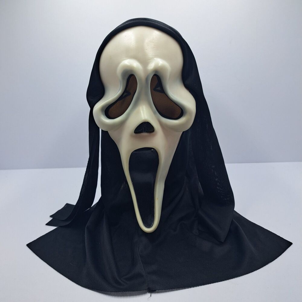 Vintage Ghost Face Scream Mask Easter Unlimited Hood Glow in Dark